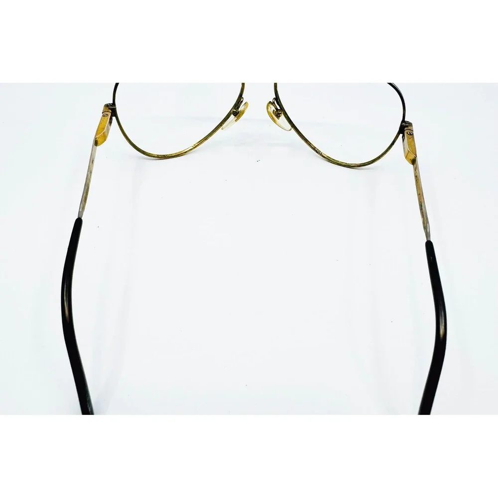 Pilotelex Eyeglass Frames Mens Gold Aviator Double Bridge France 54